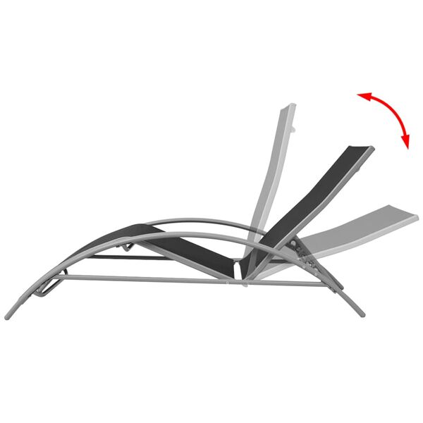 vidaXL Z&aacute;hradn&eacute; ležadlo, hlin&iacute;k, čierne