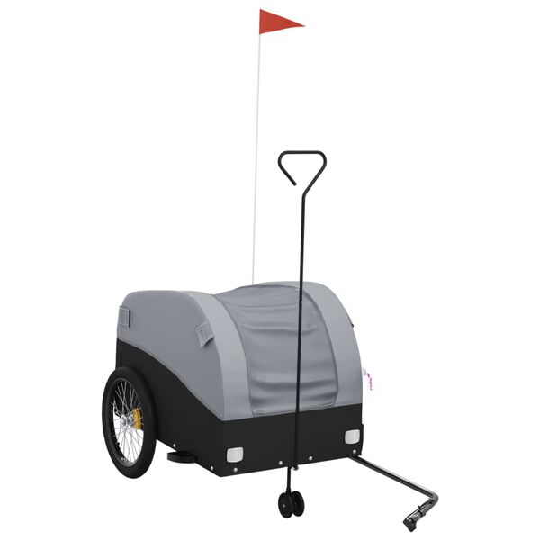 vidaXL Vozík za bicykel, čierno sivý 45 kg, železo