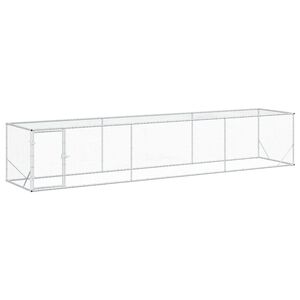 vidaXL Kur&iacute; dvor Strieborn&aacute; 500 x 100 x 100 cm Pozinkovan&aacute; oceľ