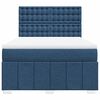 vidaXL Posteľn&yacute; r&aacute;m boxspring s matracom modr&yacute; 140x200 cm l&aacute;tka