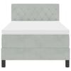vidaXL Posteľ s pružinov&yacute;m r&aacute;mom Svetlosiv&aacute; 100 x 200 cm Zamat
