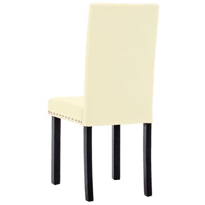 vidaXL Jedálenské stoličky 4 ks krémové PVC