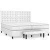 vidaXL Boxspring posteľ s matracom biela 200x200 cm umel&aacute; koža