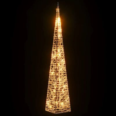 vidaXL Vianočný svetelný kužeľ 30 LED teplý biely 60 cm akrylový