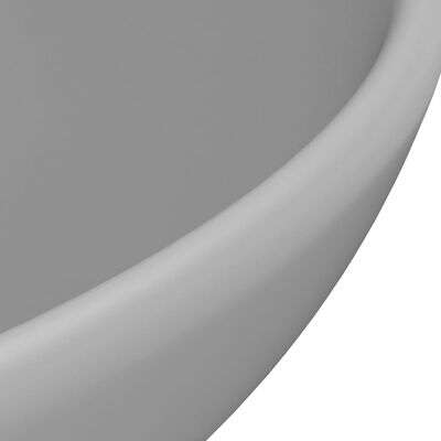 vidaXL Luxusné umývadlo, okrúhle, matné svetlosivé 32,5x14 cm,keramika