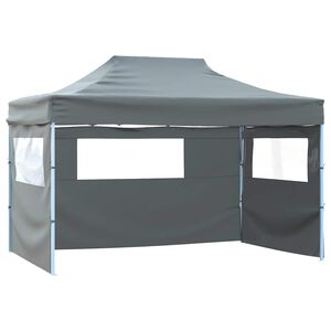 vidaXL Skladac&iacute; stan s 3 stenami 431x291x315 cm antracitov&yacute;