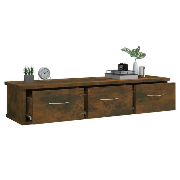 vidaXL Nástenná skrinka tmavý dub 88x26x18,5 cm spracované drevo