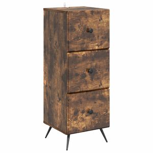 vidaXL Z&aacute;suvkov&yacute; kabinet Dymov&yacute; dub 33 x 34,5 x 90 cm Kompozitn&eacute; drevo