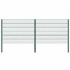 vidaXL Plotov&yacute; panel so stĺpikmi, železn&yacute; 349x120 cm, zelen&yacute;