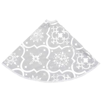 vidaXL Luxusná deka pod vianočný stromček s ponožkou biela 90 cm látka