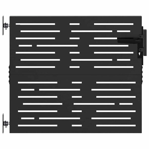 vidaXL Záhradná brána Čierna 85 x 100 cm Povrchovo upravená oceľ