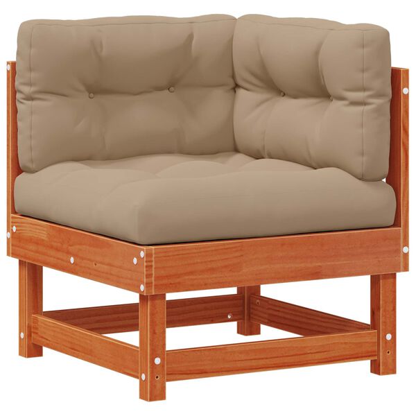 vidaXL Z&aacute;hradn&yacute; lounge set 15 pcs Voskov&aacute; Hned&aacute; Mas&iacute;vna borovica