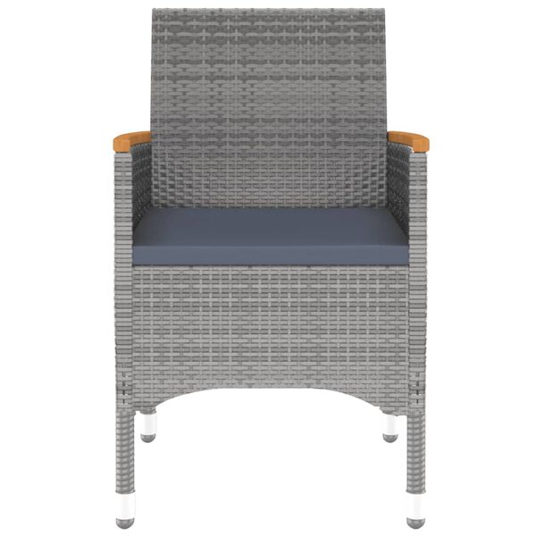 vidaXL 7-dielna z&aacute;hradn&aacute; jed&aacute;lensk&aacute; s&uacute;prava siv&aacute; polyratan