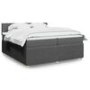 vidaXL Boxspring posteľ s matracom tmavosiv&aacute; 200x200 cm l&aacute;tka