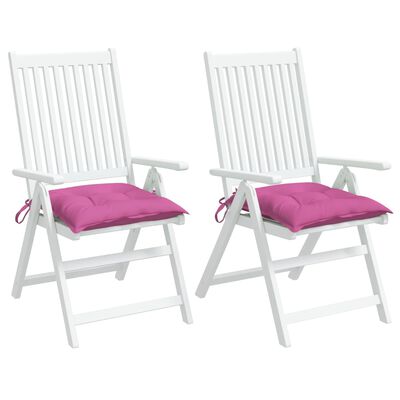 vidaXL Podložky na stoličku 2 ks ružové 40x40x7 cm látka