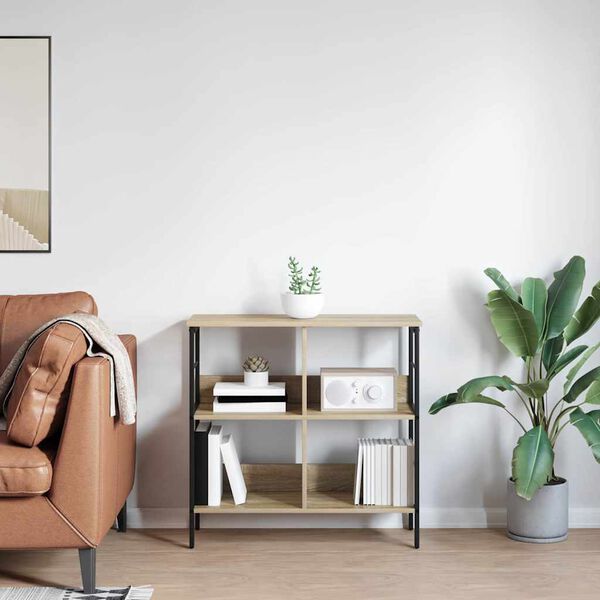 vidaXL Reg&aacute;l na knihy Sonoma dub 82 x 32 x 79 cm Kompozitn&eacute; drevo