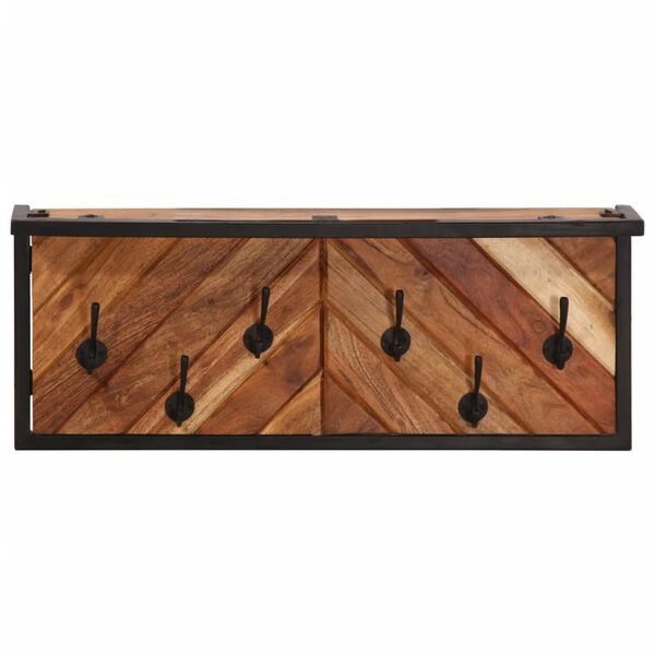 vidaXL Nástenný vešiak na kabáty so 6 háčikmi akáciový masív