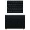 vidaXL Posteľný rám boxspring s matracom čierny 90x190 cm látka