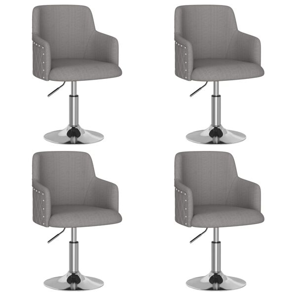 vidaXL Jed&aacute;lensk&eacute; stoličky 4 ks tmavosiv&eacute; l&aacute;tkov&eacute;