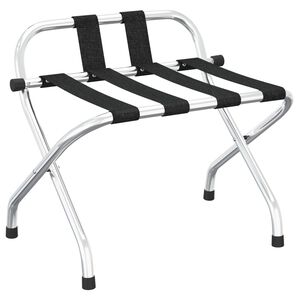 vidaXL Nosič batožiny s operadlom strieborn&yacute; 56x39x52 cm