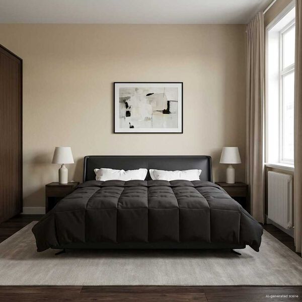 vidaXL Letn&aacute; prikr&yacute;vka &Scaron;nurovan&yacute; Antracit 220 x 260 cm Mikrovl&aacute;kno