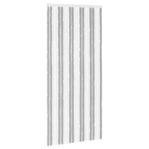 vidaXL Z&aacute;ves proti hmyzu z chenille &Scaron;ed&yacute; a biely 90 x 200 cm 100% PP