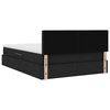 vidaXL Postel s &uacute;ložn&yacute;m prostorem a LED svetlom Čierna 140 x 200 cm