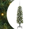 vidaXL Umel&yacute; vianočn&yacute; stromček Zelen&aacute; 120 cm PVC, oceľ a plast