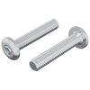 vidaXL Skrutka s hlavou a z&aacute;mkom 2 ks Strieborn&aacute; M6 x 30 mm Oceľ