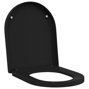 vidaXL WC sedadlo Nastaviteľn&eacute; Čierna 48 x 36,5 x 4,5 cm Polypropyl&eacute;n