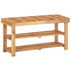 vidaXL Reg&aacute;l na top&aacute;nky 90x32x46 cm mas&iacute;vne ak&aacute;ciov&eacute; drevo
