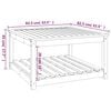 vidaXL Záhradný stolík sivý 82,5x82,5x45 cm borovicový masív
