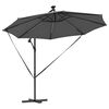 vidaXL Kantileverový banánový parasol Antracit 294 x 294 x 248 cm