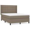 vidaXL Boxspring posteľ s matracom sivohned&yacute; 140x190 cm l&aacute;tka