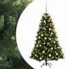 vidaXL Umel&yacute; vianočn&yacute; stromček s vianočn&yacute;mi guľami 120 cm 150 LED