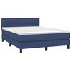 vidaXL Posteľn&yacute; r&aacute;m boxspring s matracom modr&yacute; 140x200 cm l&aacute;tka