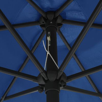 vidaXL Vonkajší slnečník s hliníkovou tyčou azúrovo-modrý 270x246 cm