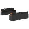vidaXL Patio Sofa Set 8-miestne Black