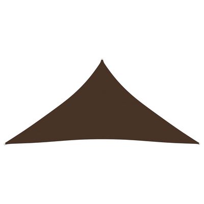 vidaXL Tieniaca plachta oxfordská látka trojuholníková 5x5x5 m hnedá
