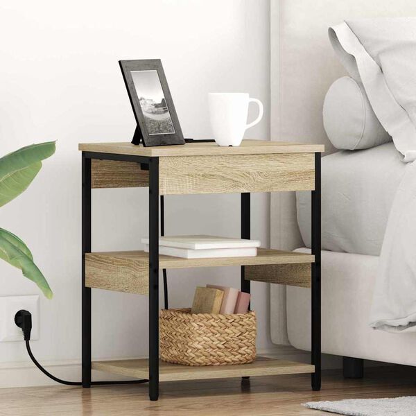 vidaXL Nočn&yacute; stol&iacute;k 2 pcs Sonoma dub 41 x 31 x 51 cm Kompozitn&eacute; drevo