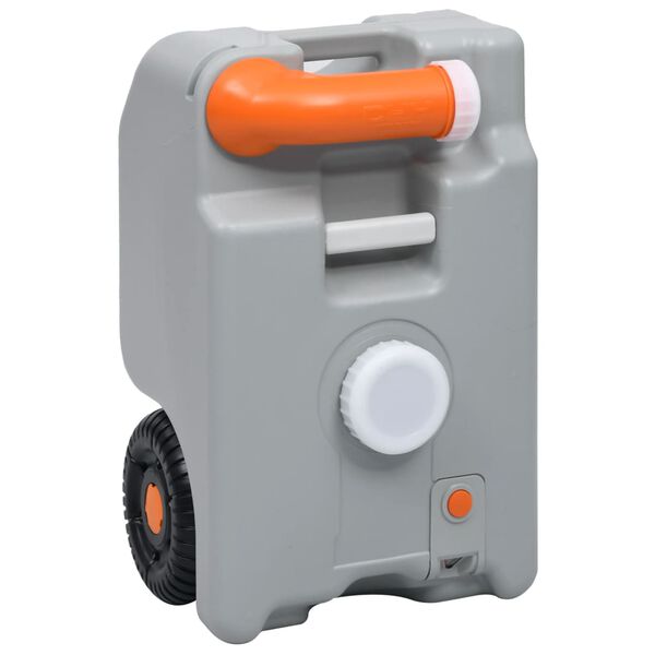 vidaXL N&aacute;drž na vodu na kolieskach pre kempovanie siv&aacute; 25 l