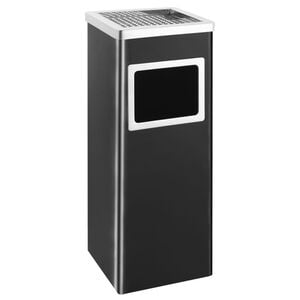 vidaXL Popoln&iacute;k 36 l oceľov&yacute; čierny