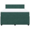 vidaXL Posteľn&yacute; r&aacute;m boxsping s matracom tmavozelen&yacute; 140x190 cm zamat
