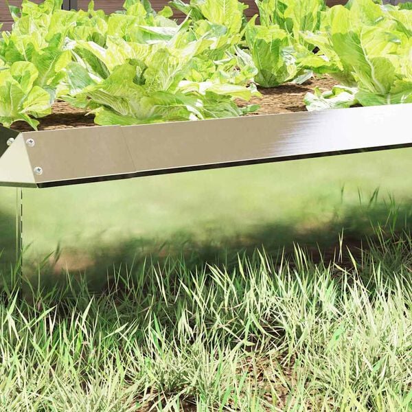 vidaXL Slim&aacute;kov&aacute; ohrada 16 pcs Strieborn&aacute; 50 x 3,5 x 25 cm