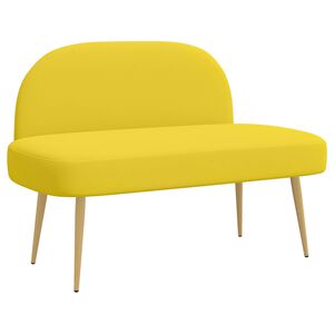 vidaXL čal&uacute;nen&aacute; lavica so sp&auml;tn&yacute;m opierkom Svetložlt&aacute; 110 x 60 x 76 cm