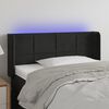 vidaXL Čelo postele s LED čierne 83x16x78/88 cm zamat