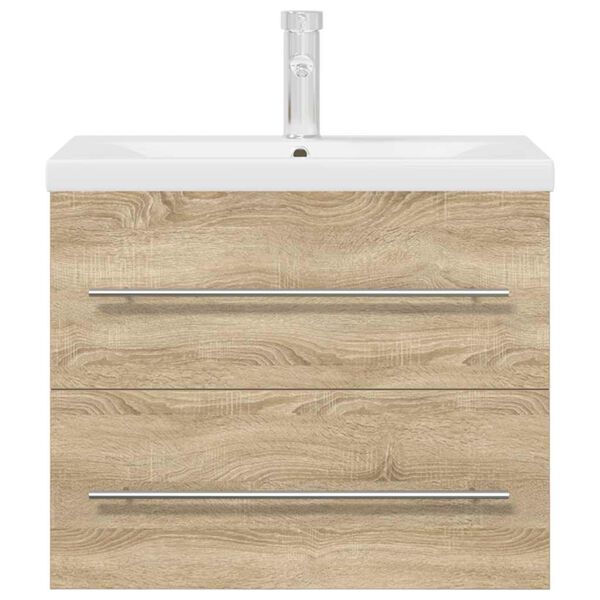 vidaXL 2-dielna súprava kúpeľňových skriniek sonoma kompozitné drevo