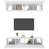 vidaXL TV skrinky 4 ks biele 80x30x30 cm spracované drevo