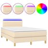 vidaXL Posteľ boxsping s matracom a LED kr&eacute;mov&aacute; 120x200 cm l&aacute;tka