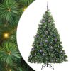 vidaXL Umel&yacute; vianočn&yacute; stromček s 300 LED-i Zelen&aacute; 180 cm PE a PVC